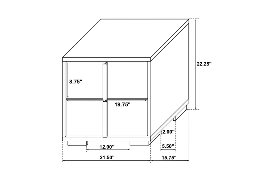 Juego de dormitorio Marceline de 4 piezas, color negro, tamaño queen 222831Q-S4 