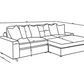 Blaine Upholstered Reversible Chaise Sectional Sofa Sand 509899