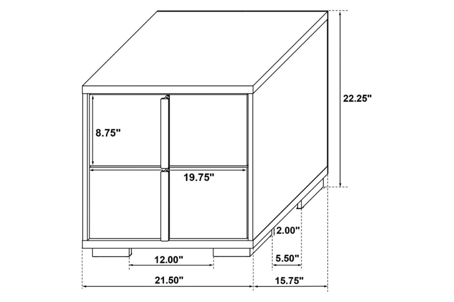 Juego de dormitorio Marceline Eastern King de 5 piezas, color negro 222831KE-S5 