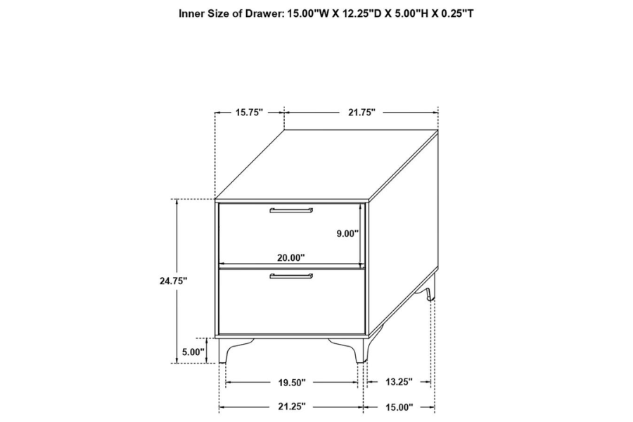 Juego de dormitorio Kendall de 5 piezas Eastern King en color blanco 224401KE-S5 