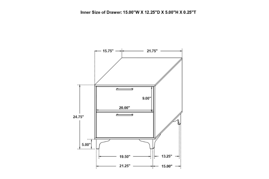 Juego de dormitorio Kendall de 4 piezas tamaño Queen en color blanco 224401Q-S4 