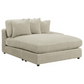 Sofá chaise longue reversible tapizado Blaine en color arena 509899-SET 