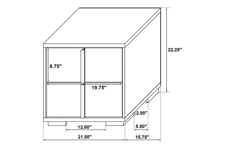 Juego de dormitorio doble Marceline de 4 piezas, color negro 222831T-S4 