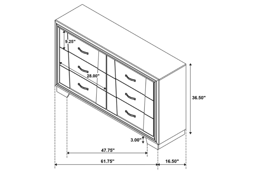 Juego de dormitorio de 5 piezas Janine Queen gris 223551Q-S5 Próximamente 