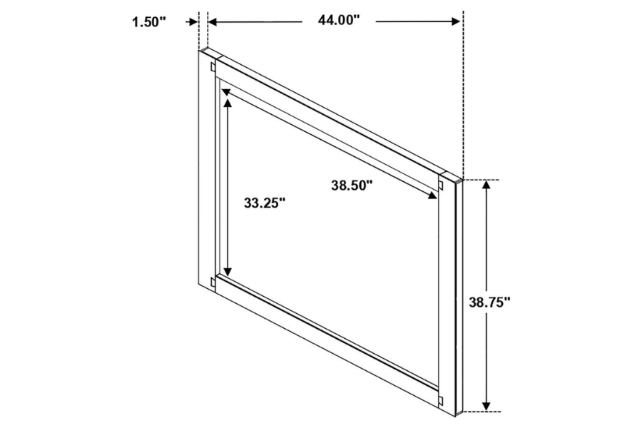 Juego de dormitorio Winslow Eastern King de 4 piezas en nogal ahumado 223250KE-S4 