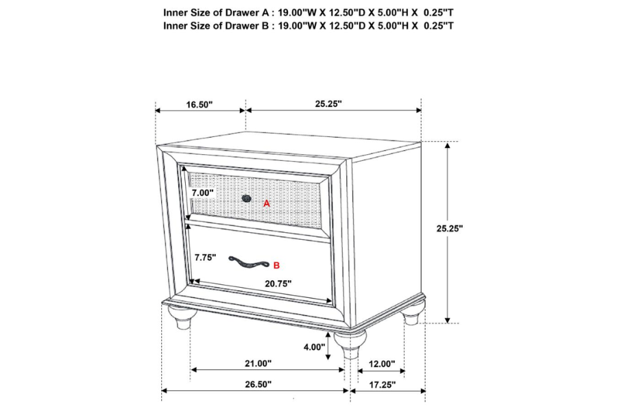 Juego de dormitorio California King de 5 piezas Barzini en blanco 300843KW-S5 Próximamente 