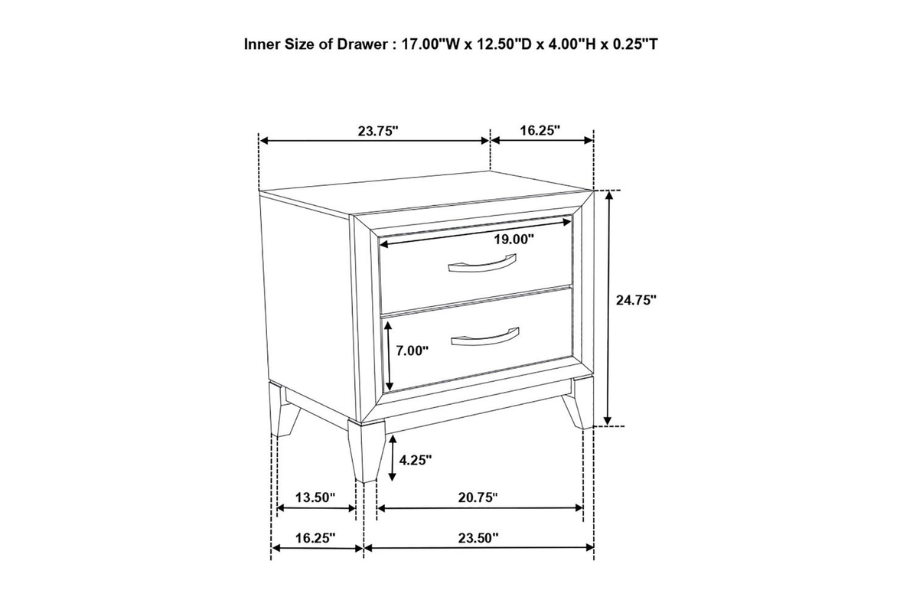 Watson 4-piece Queen Bedroom Set Grey Oak 212421Q-S4