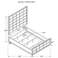 Juego de dormitorio Durango Eastern King de 5 piezas, color pimienta ahumada 223261KE-S5 