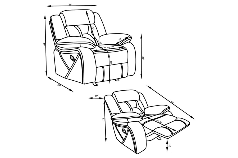 Higgins 3-piece Upholstered Motion Reclining Sofa Set Grey  602261-S3 Comming Soon