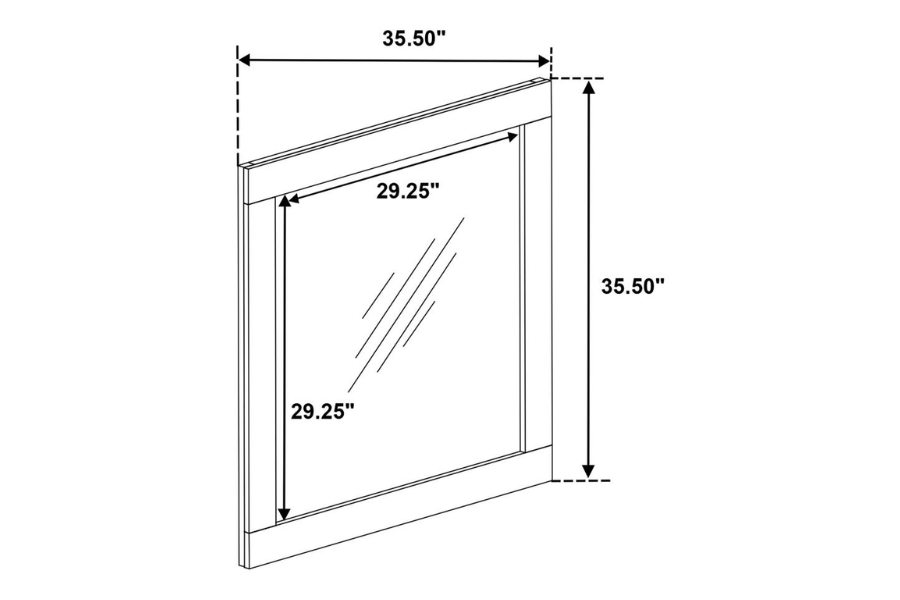 Juego de dormitorio Queen de 5 piezas Caraway blanco 224771Q-S5 