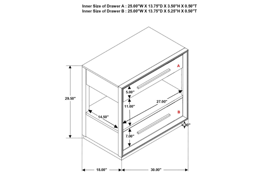 Juego de dormitorio Durango de 5 piezas tamaño Queen en color pimienta ahumada 223261Q-S5 