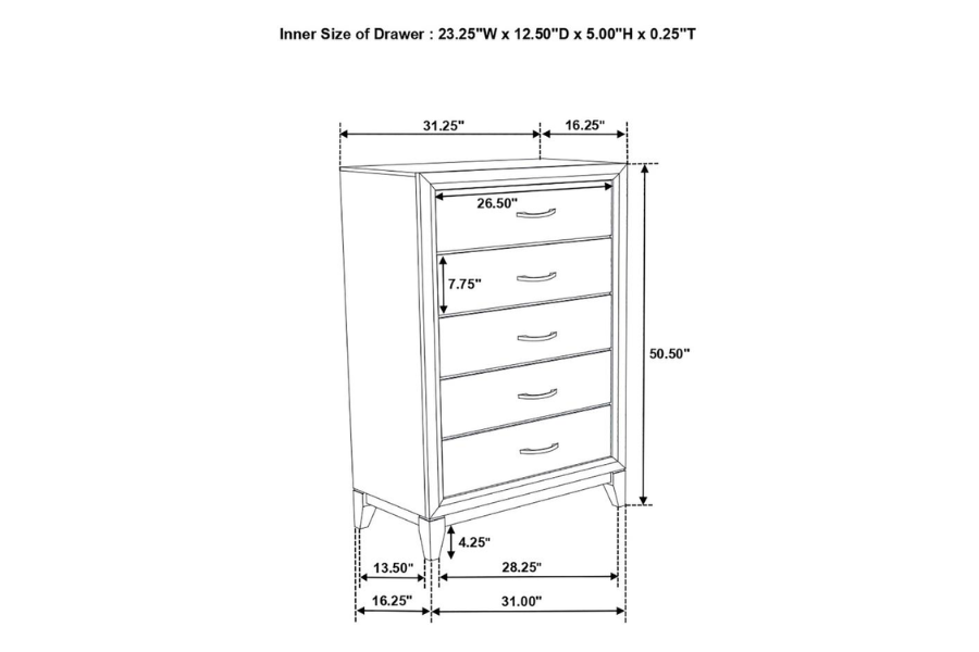 Watson 5-piece Queen Bedroom Set Grey Oak 212421Q-S5