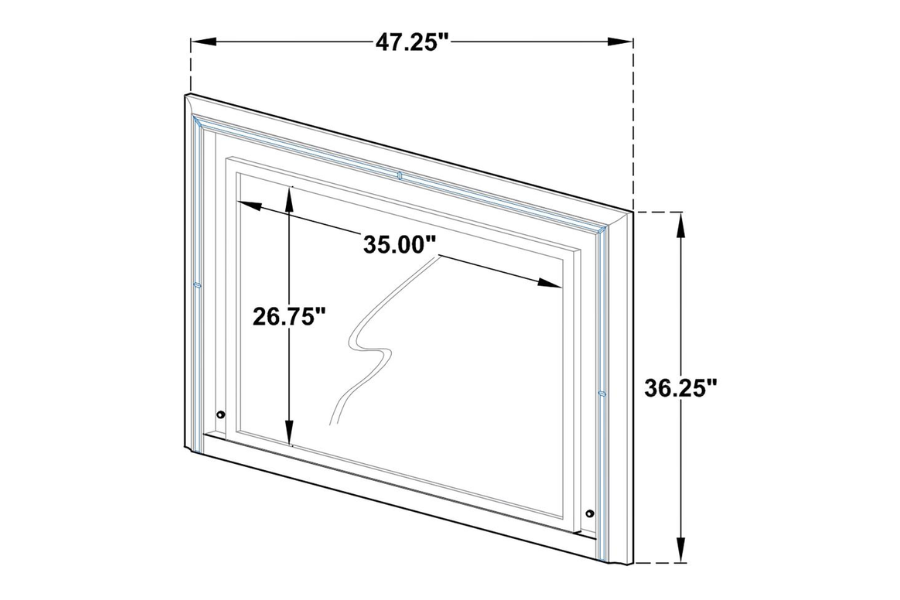 Juego de dormitorio Verónica de 5 piezas tamaño Queen en plata clara 224721Q-S5 