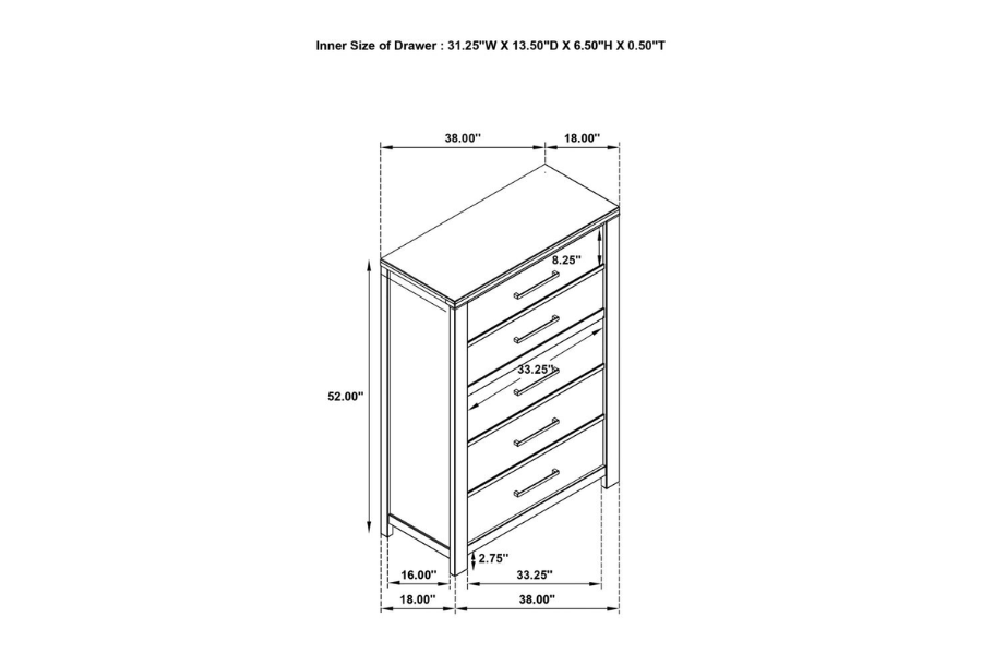 Kieran 5-piece Eastern King Bedroom Set Grey 224741KE-S5 Coming Soon