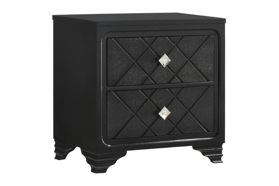 Penelope 2-drawer Nightstand Midnight Star 223572