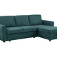 Samantha Upholstered Storage Sleeper Sectional Sofa Teal 511087