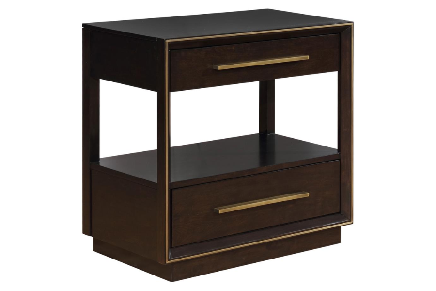 Durango 2-drawer Nightstand Smoked Peppercorn 223262