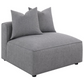 Sillón tapizado sin brazos Jennifer gris 551594 