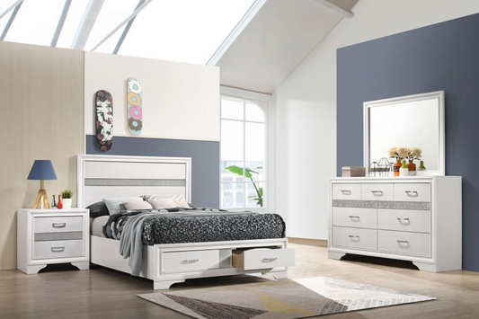 Miranda 5-piece Full Bedroom Set White 205111F-S5