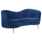 Sophia Upholstered Channel Tufted Loveseat Blue 506862