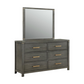 Kieran 6-drawer Dresser with Mirror Grey 224743M