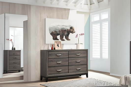 Watson 6-drawer Dresser Grey Oak	212423