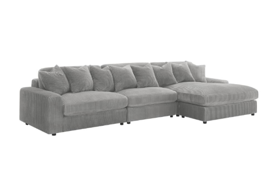 Blaine Upholstered Reversible Chaise Sectional Sofa Fog 509900-SET