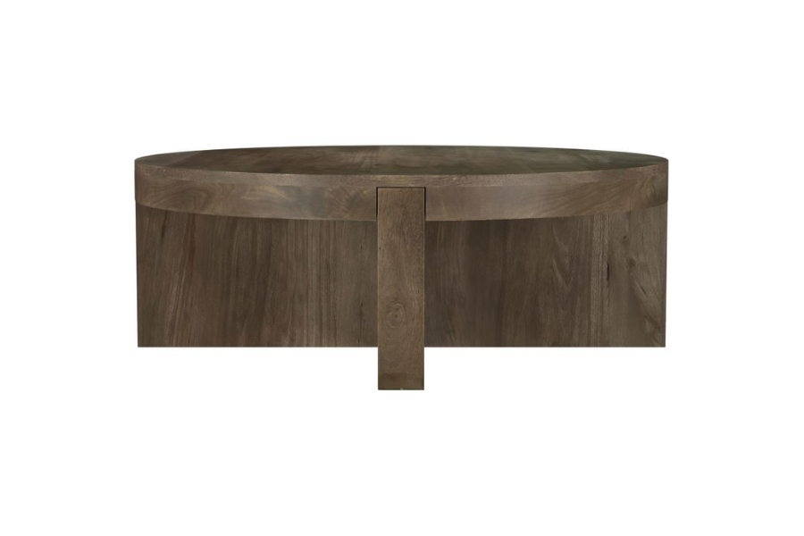 Kinkaid Round Solid Mango Wood Coffee Table Brown	710138 Comming Soon