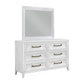 Marielle 6-drawer Dresser with Mirror Distressed White 224843M