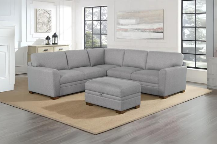 Thomasville Langdon Fabric Sectional with Storage Ottoman 1695544