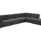 Sunny 6-piece Upholstered Modular Sectional Sofa Charcoal 552081-SET