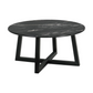 Skylark Round Marble-like SmartTop Coffee Table Black 707848