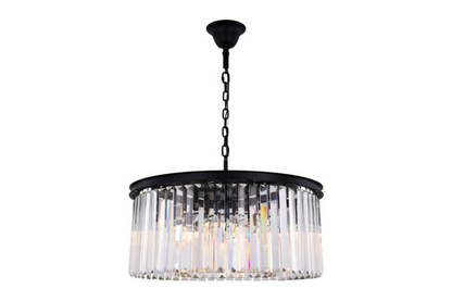 Sydney 8 Light 32 inch Matte Black Chandelier Ceiling Light, Urban Classic