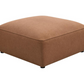 Jennifer Square Upholstered Ottoman Terracotta 551593