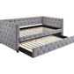 Mockern Upholstered Twin Daybed with Trundle Grey 302161