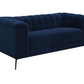 Chalet Upholstered Tuxedo Arm Tufted Loveseat Blue 509212