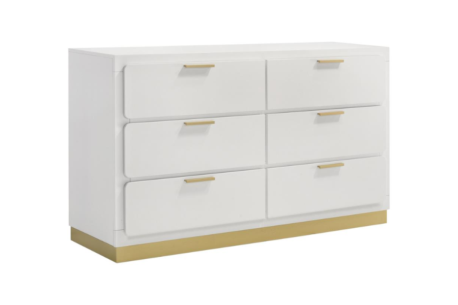 Caraway 6-drawer Dresser White 224773