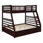 Ashton 2-drawer Wood Twin Over Full Bunk Bed Cappuccino 460184