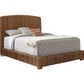 Cama Queen Laughton Banana Leaf con paneles en color ámbar 300501Q 