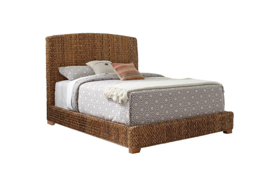 Laughton Banana Leaf Queen Panel Bed Amber 300501Q