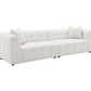 Everly Boucle Upholstered Extra Long Sofa Off White 504850