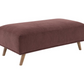 Elizabeth Corduroy Upholstered Ottoman Wine Red 503959