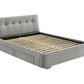 Cama Queen con paneles de almacenaje tapizados Fenbrook en gris 300523Q 