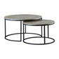 Lainey 2-piece Round Faux Marble Nesting Coffee Table Grey 736028 Comming Soon