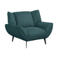 Acton Upholstered Flared Arm Accent Chair Teal Blue 511163