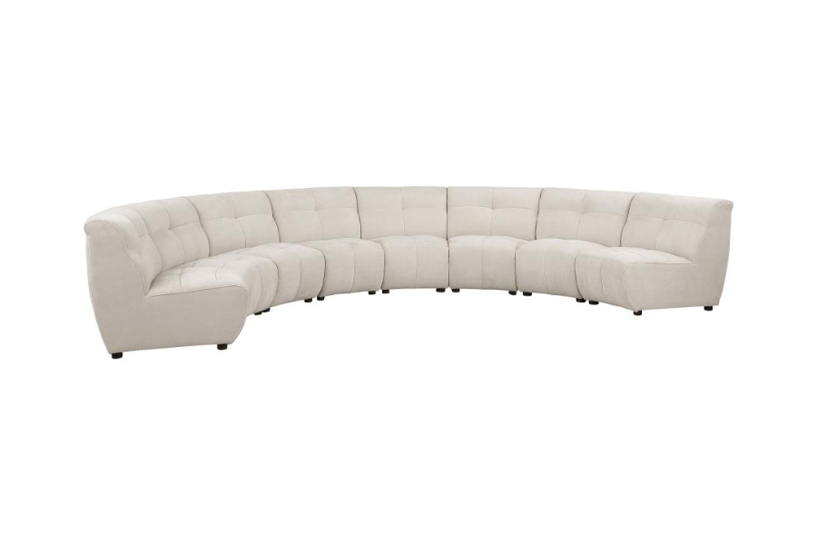 Charlotte 8-piece Upholstered Modular Sectional Sofa Ivory 551300