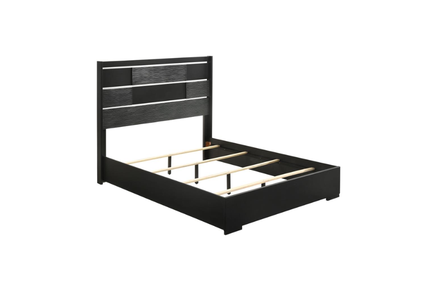 Blacktoft Wood Queen Panel Bed Black 207101Q