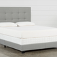 Cama Queen Amelia tapizada en gris