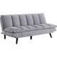 Laredo Upholstered Tufted Convertible Sofa Bed Grey 360018