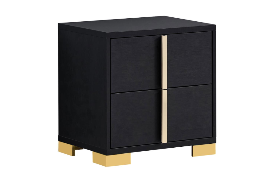 Marceline 2-drawer Nightstand Black 222832